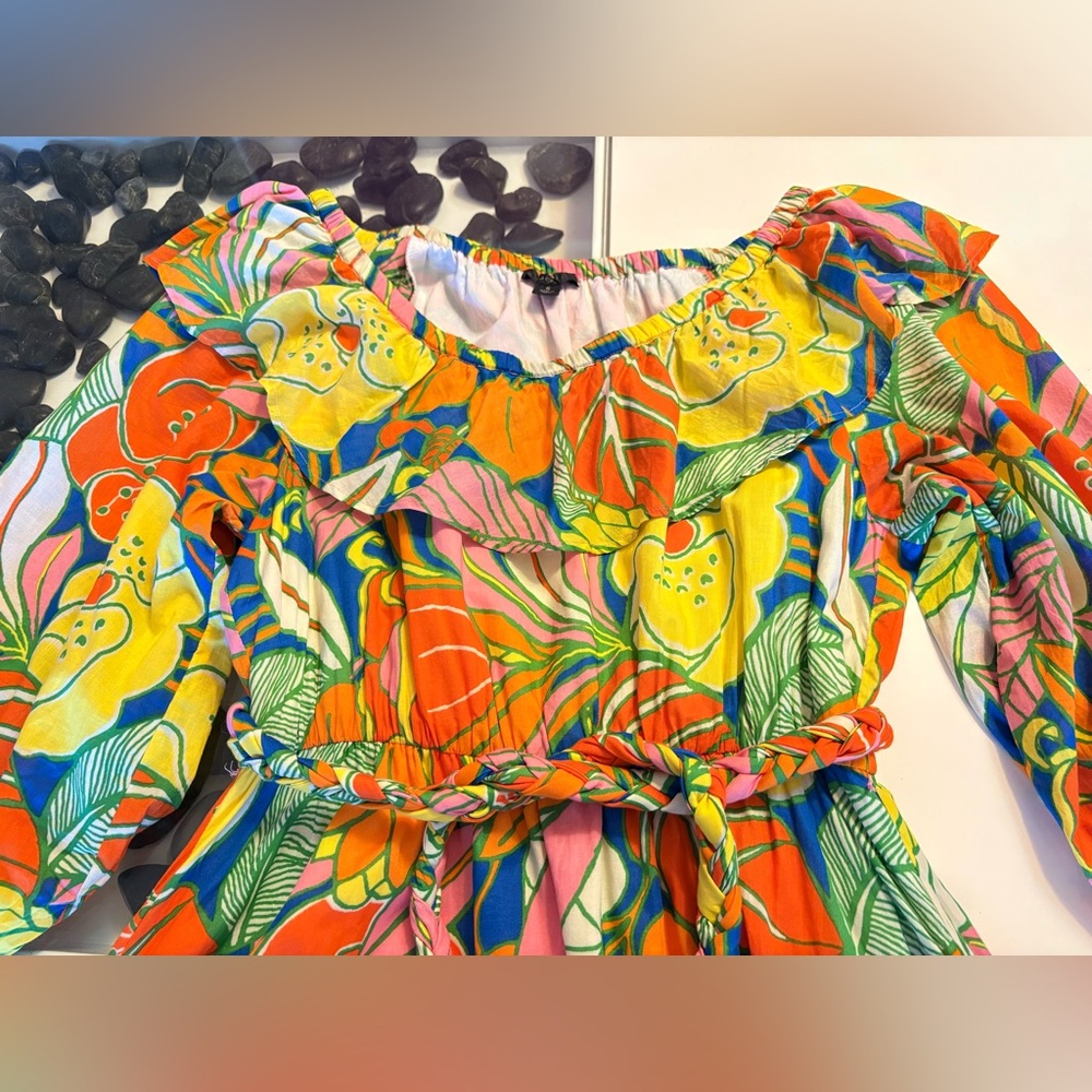 JCrew- Floral Multicolor Dress - Picture 4 of 11